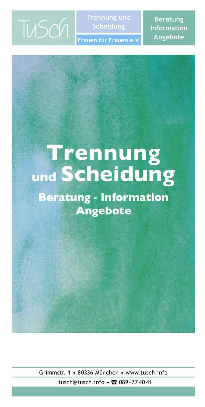 Trennung und Scheidung Beratung - Information - Angebote